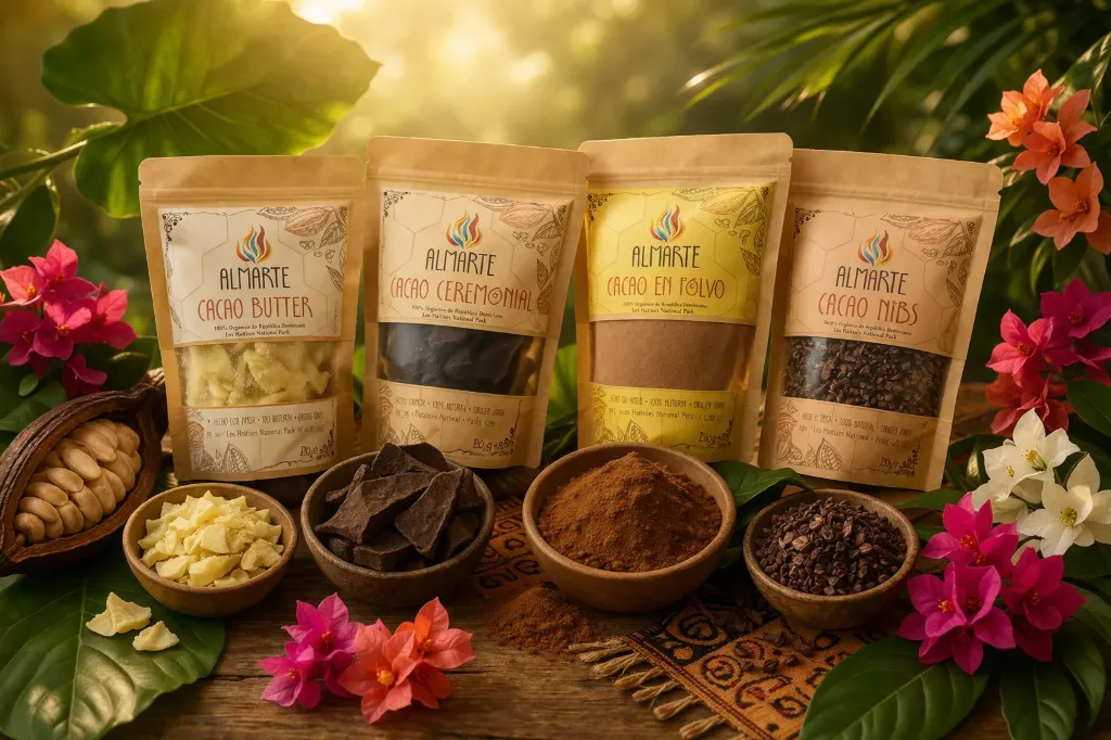 Ceremonial Cacao Tasting Set – Paste, Nibs, Powder & Butter (250g Each)